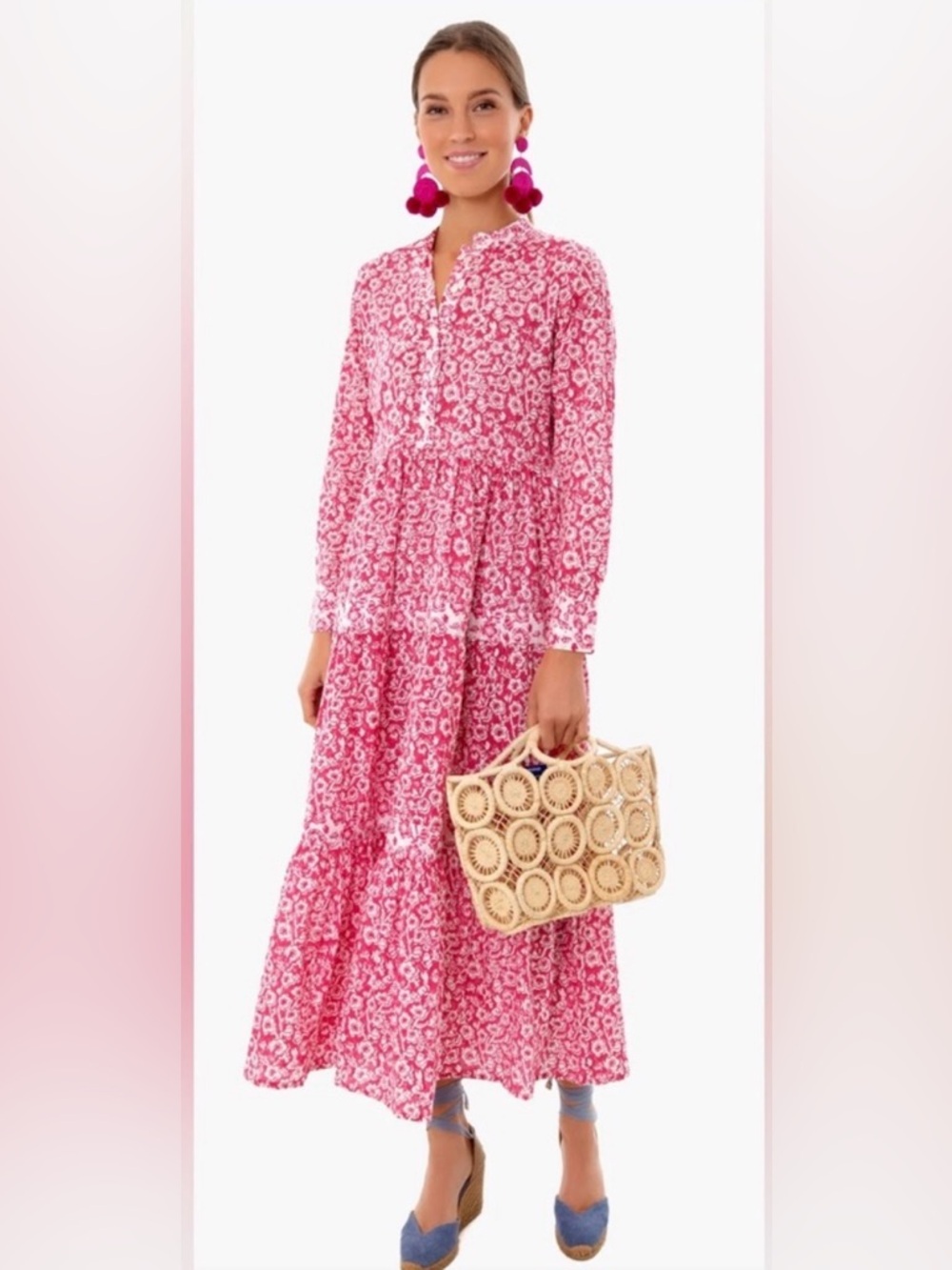 Ro’s Garden | cotton pink Sonia dewali dress  Large